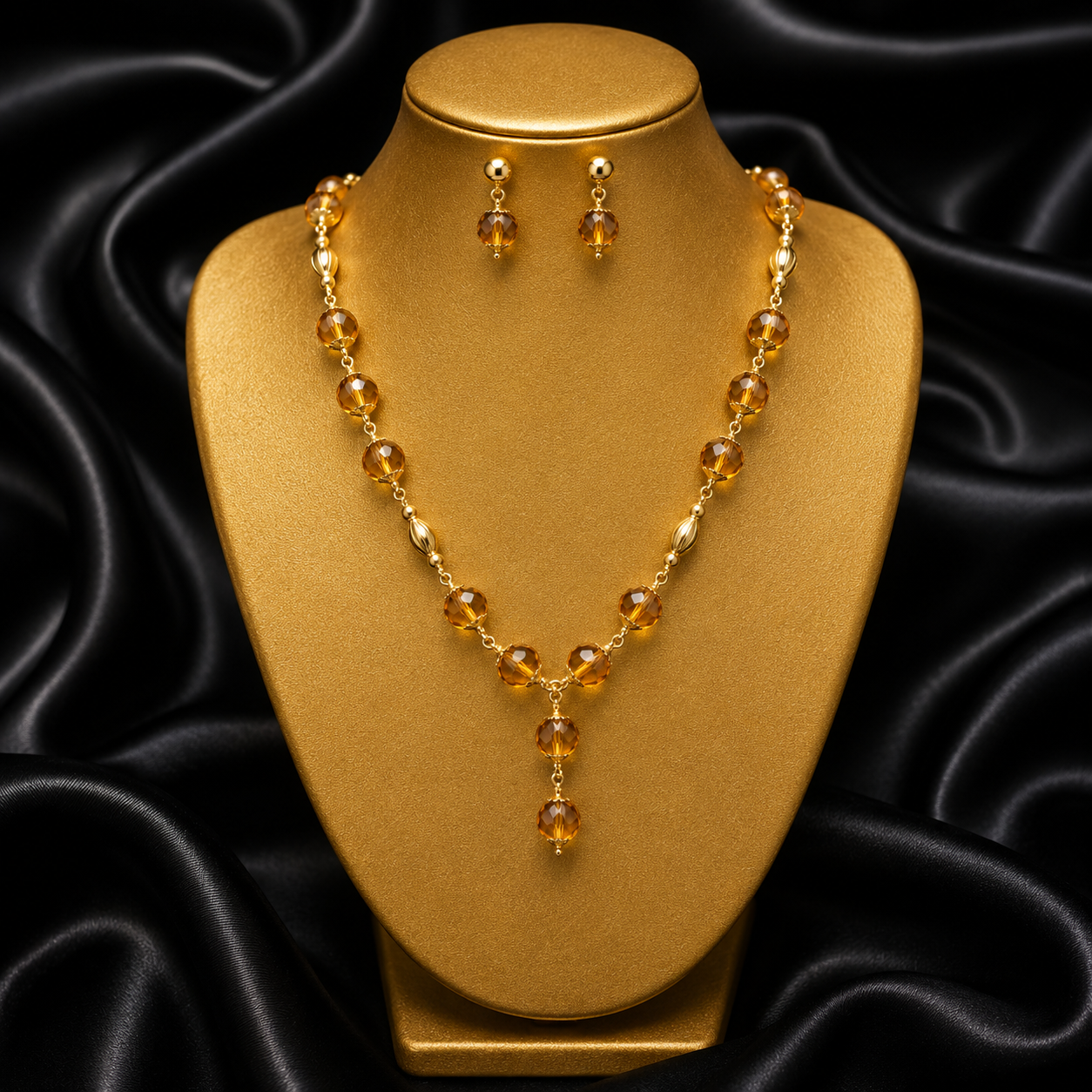 Citrine Necklace 925 Silver