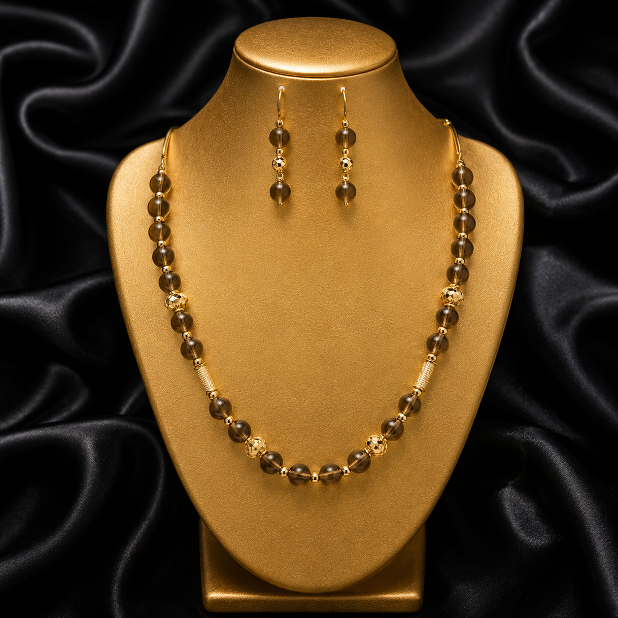 Smoky Quartz Necklace 925 Silver