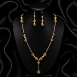 Golden Citrine Necklace 925 Silver