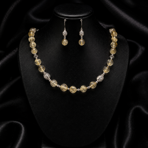 Lemon Quartz Necklace 925 Silver