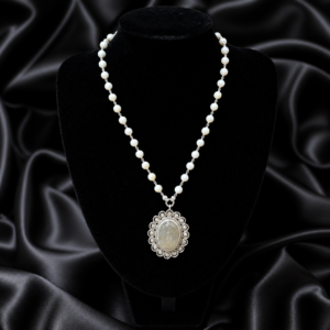 Mother of Pearl - Rutile Quartz Antique Necklace 925 Silver