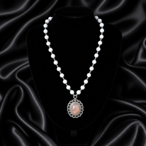 White Quartz Antique Necklace 925 Silver