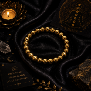 Radiant Power: Golden Hematite Bead Bracelet