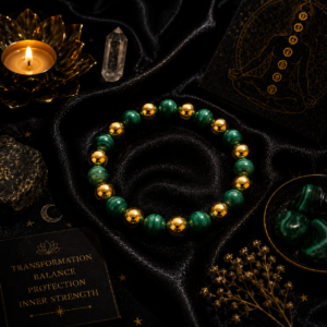 Grounded Growth: Hematite & Malachite Bead Bracelet