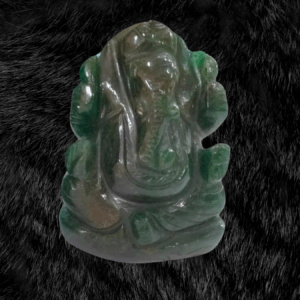 Prosperity & Wisdom – Aventurine Lord Ganesha Idol