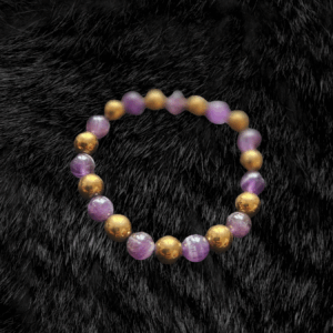 Harmony & Strength: Hematite and Amethyst Bead Bracelet