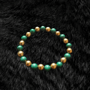 Grounded Growth: Hematite & Malachite Bead Bracelet