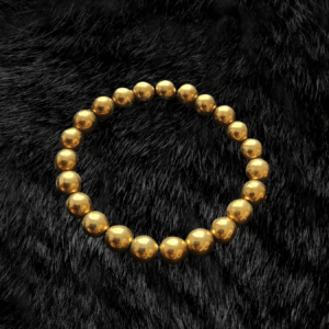Radiant Power: Golden Hematite Bead Bracelet