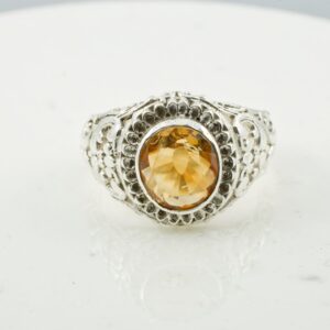 Golden Citrine Classic Ring