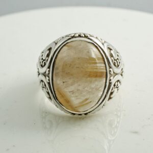 Rutile Quartz Silver Ring