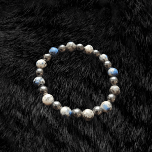 Cosmic Grounding: Hematite & K2 Jasper Bead Bracelet