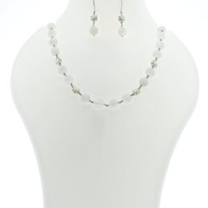 White Rainbow Moonstone 10mm Necklace