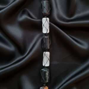 Selenite & Black Tourmaline Protection Hanger – Energy Cleansing & Shielding Combo