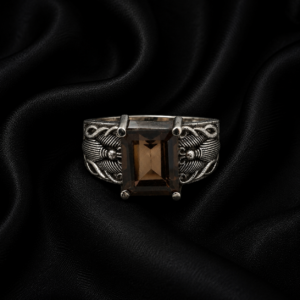Smoky Quartz Sterling Silver Statement Ring